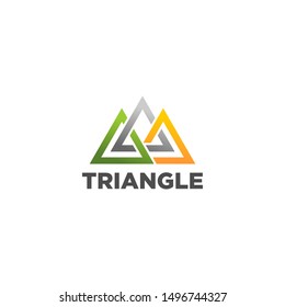 simple triangle mountain logo template