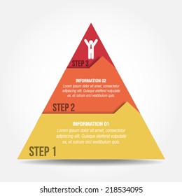 Simple Triangle Step To Success Infographic