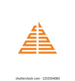 simple triangle stripes geometric lines art logo 