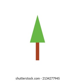 simple triangle tree icon vector