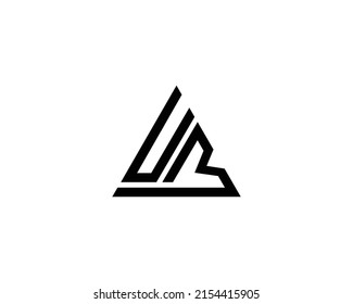 Einfache Triangle UM und VM Logo Design Vektorelement Illustration.