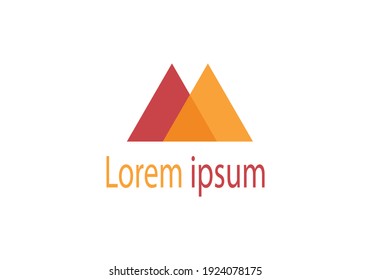 Simple triangle vector logo in a modern style.
