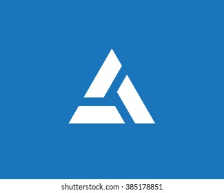 Simple triangle vector logo in a modern  style.
