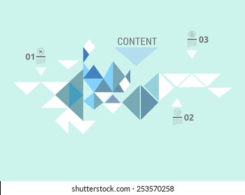 Simple Triangles Collection as an Concept Info Chart Minimalist Background  Element