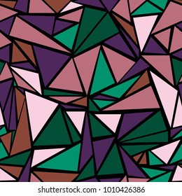 Simple triangular grid geometric seamless background. Minimal triangles polygonal texture. Diamond triangle brochure minimal background for business poster.