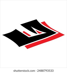 simple tribal car decal design in vector black and red