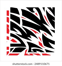 simple tribal car decal in vector art style