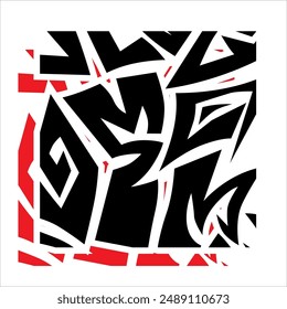 simple tribal car decal in vector art style