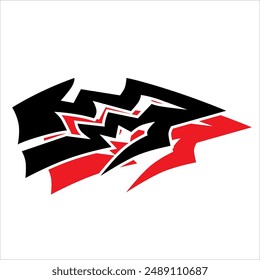 simple tribal car decal in vector art style