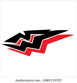 simple tribal car decal in vector art style