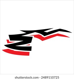 simple tribal car decal in vector art style