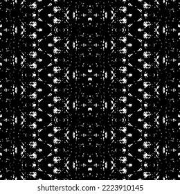 Vector de mano tribal simple. Resumen Ikat Art Print. Batik de guijarros nativos. Patrón de Doodle Oscuro en Color Negro. Patrón mexicano de color negro. Patrón étnico nativo oscuro. Resumen de repetición étnica de arte