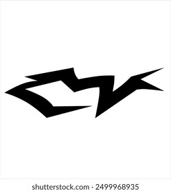 simple tribal shape for car decals