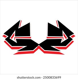 simple tribal shape for logo or branding car decal