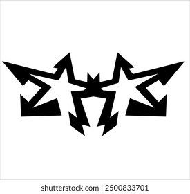 simple tribal shape for logo or branding car decal