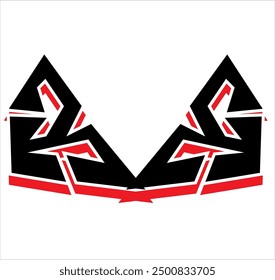 simple tribal shape for logo or branding car decal