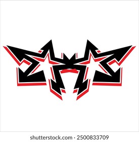 simple tribal shape for logo or branding car decal