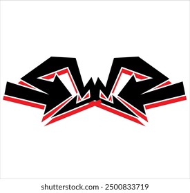 simple tribal shape for logo or branding car decal