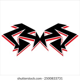 simple tribal shape for logo or branding car decal