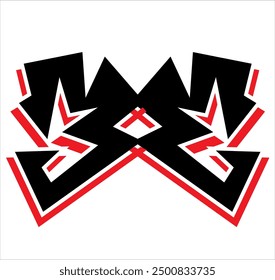 simple tribal shape for logo or branding car decal
