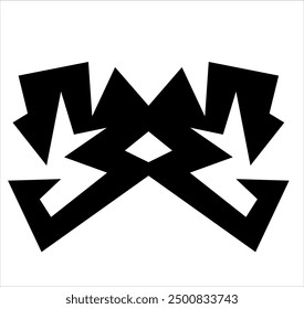 simple tribal shape for logo or branding car decal