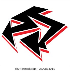 Forma tribal simple para el logotipo o la etiqueta del coche