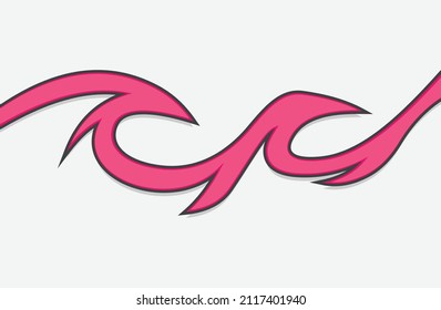 Einfaches Tätowierungsmuster mit etwas Umriss und Schatten