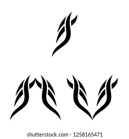 Simple tribal tattoo vector graphic design.