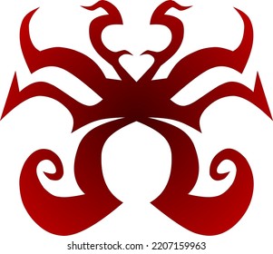 Simple tribal tattoo vector illustration. Simple tribal tattoo for logo, icon,sign, symbol, design, Halloween or decoration.