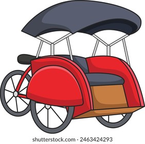 Simple tricycle icon vector illustration