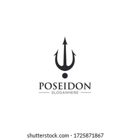 Simple Trident Poseidon Company Logo Design