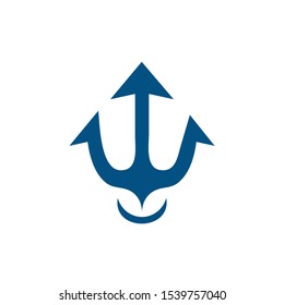 Simple Trident Spear Logo Template