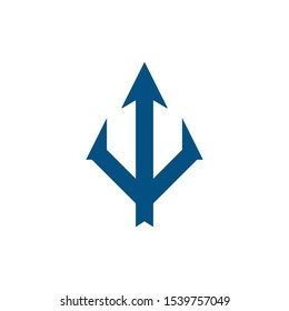 Simple Trident Spear Logo Template