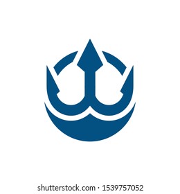 Simple Trident Spear Logo Template