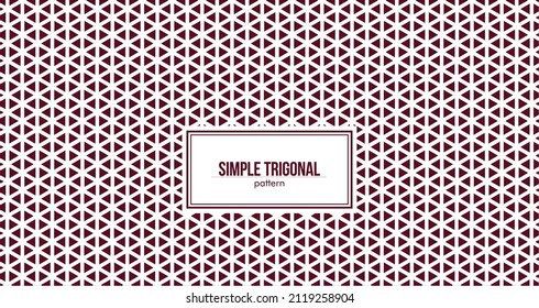 simple trigonal pattern with hexagon illusion effect