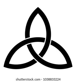 Simple trine knot in black, Celtic symbol