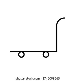 Diseño simple de carrito, icono de estilo Ouline