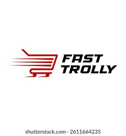 Simple trolley logo design for brand, trolley, market	
