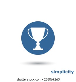 Simple trophy cup icon