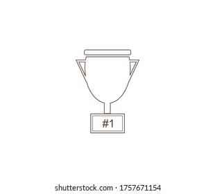 simple trophy design icon
