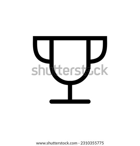 Simple Trophy Icon Symbol Black Outline High Quality Vector. EPS10