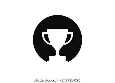 Simple trophy icon vector illustration sign.