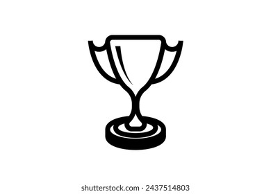 Simple trophy icon vector illustration sign.