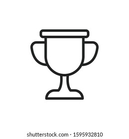 Simple trophy line icon. Stroke pictogram. Vector illustration isolated on a white background. Premium quality symbol. Vector sign for mobile app and web sites.
