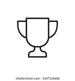 Simple trophy line icon. Stroke pictogram. Vector illustration isolated on a white background. Premium quality symbol. Vector sign for mobile app and web sites.