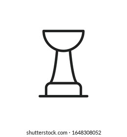 Simple trophy line icon. Stroke pictogram. Vector illustration isolated on a white background. Premium quality symbol. Vector sign for mobile app and web sites.
