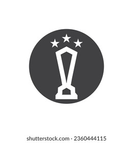 Simple Trophy logo design Vector Template