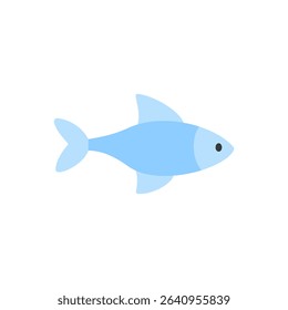 A simple tropical fish with streamlined fins and soft colors, ideal for sea life illustrations or aquatic themes. Suitable for aquatic icon sets, underwater scenes, or children's media.