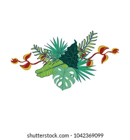 Simple Tropical Flowery Composite Design