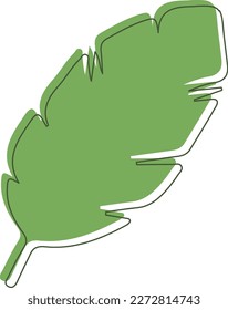Simple Tropical Leaf Shape Illustration